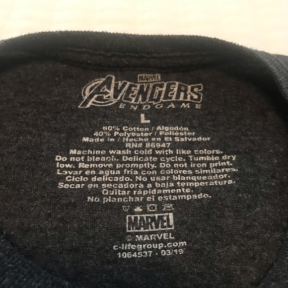 Marvel Avengers Thanos Men’s Gray Graphic Tee - Picture 4 of 4